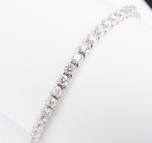 14k White Gold 5.3 carat Natural In-Line Diamond Tennis Bracelet 6.75" BG942