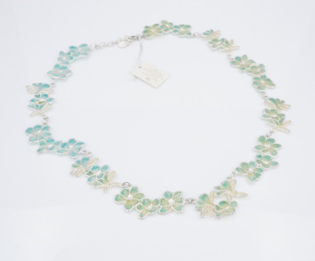 Sterling Silver Necklace MMA Plique a Jour Museum of Art Floral 16