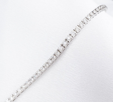 Classic 14k White Gold 3 carat Natural Diamond Tennis Bracelet 7" In Line BG892
