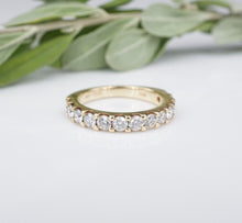 Helzberg 14k Yellow Gold 1ct Diamond Half Eternity Band Ring Size 6 RG3436
