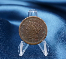 1854 Braided Hair Large 1 Cent Copper Coin Circulated 1C CN734