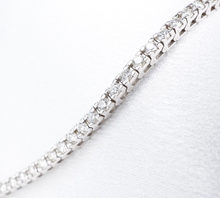 Classic 14k White Gold 3 carat Natural Diamond Tennis Bracelet 7" In Line BG892