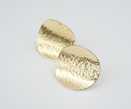 James Avery Hammered Disc Earrings 14k Yellow Gold 1