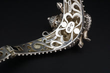 Barbara Bixby Sterling 18K Blue Diamond Gems Ganesh Cuff Bracelet Pouch BS2860