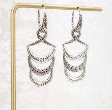 John Hardy Arch Chandelier Earrings Dangle Sterling Silver Drop 2" ES2591