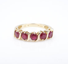 14k Ruby Stackable Band Gold Natural 1 ctw Ring Size 7 S-Link RG4180