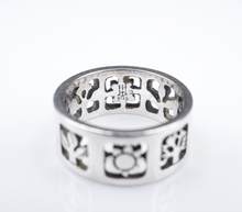 James Avery Four Seasons Band Ring Sterling Silver Size 4 Rare Retired RS3554