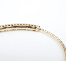 14k Yellow Gold Diamond Slide Bangle Bracelet 6.25" - 7.75" Adjustable BG903