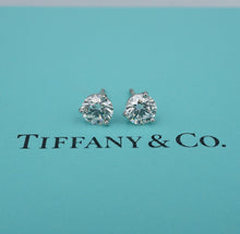 Tiffany Diamond Stud Earrings 2.5ct Carat Platinum VS1 I $40k Appraisal CO1114