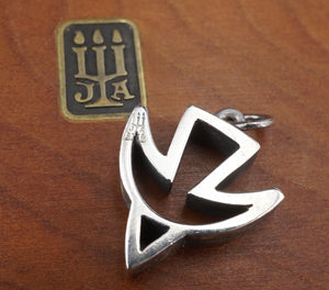 James Avery Thick Open Descending Dove Pendant Sterling Silver Retired CHS1824