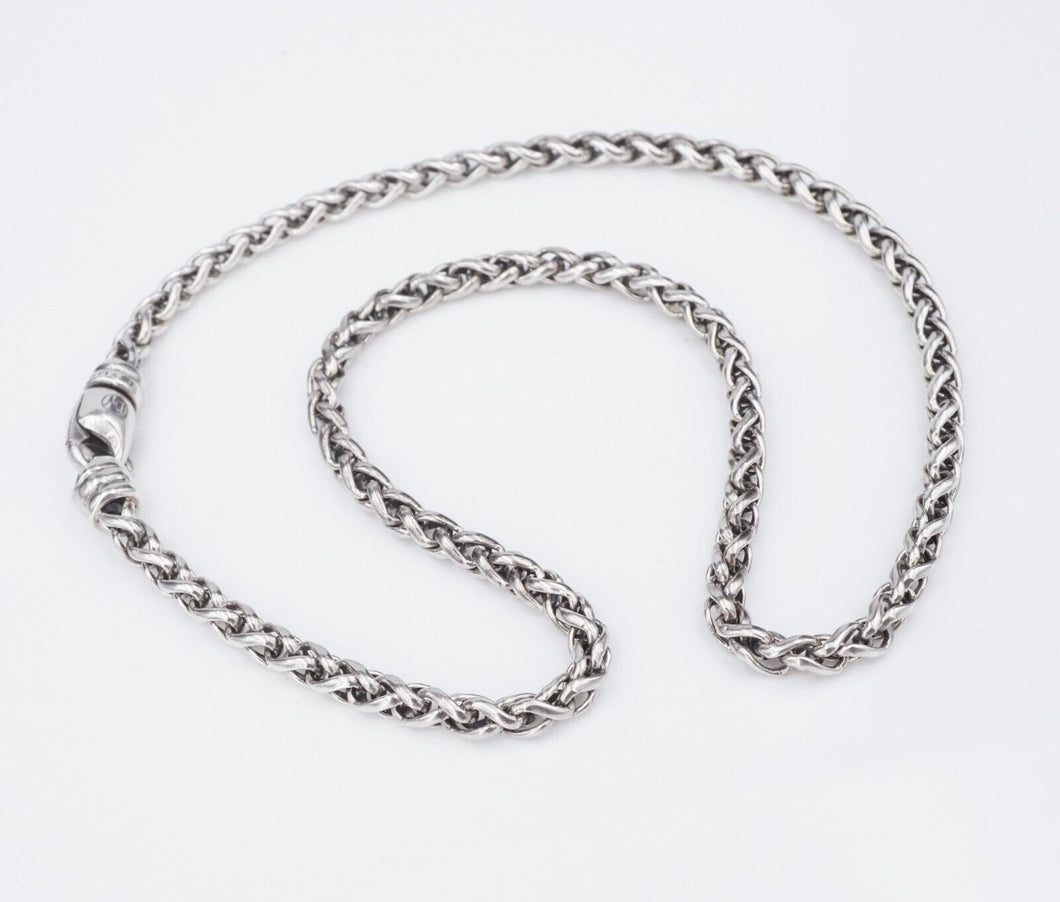 David Yurman 4 mm Wheat Chain Necklace Sterling Silver 16