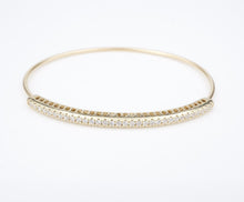 14k Yellow Gold Diamond Slide Bangle Bracelet 6.25" - 7.75" Adjustable BG903