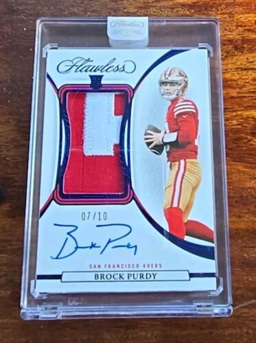 2022 Panini Flawless - Rookie Patch Autographs Sapphire RPA Brock Purdy /10