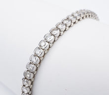 14k White Gold 6 carat Natural Diamond Semi Bezel Tennis Bracelet 7" CO1169