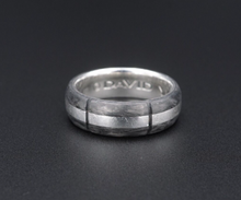 David Yurman Forged Carbon Sterling Silver Band Ring w/Box 8mm Designer RS3505