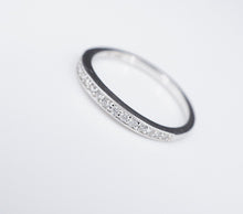 Platinum Diamond Contour Band Ring Anniversary Half Eternity Size 6.25 RG3480