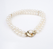 Classic JKa 14K Yellow Gold Double Strand Pearl Bracelet 7" 5.5mm J. Kohle BG853