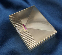 Vintage Tiffany & Co 14k Yellow Gold Diamond Ruby Pill Box 1940s Retro 3" M1850