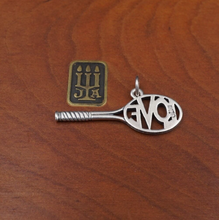 James Avery Love Tennis Racket Charm Sterling Silver Large 1.5" Retired CHS1949