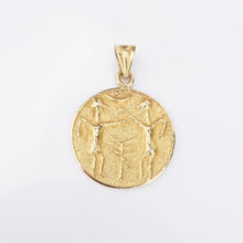 Vintage 18k Yellow Gold Ancient Dilmun Seal Charm Pendant Bahrain 1" PG1895