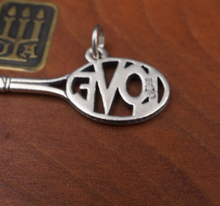 James Avery Love Tennis Racket Charm Sterling Silver Large 1.5" Retired CHS1949