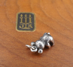 James Avery Teddy Bear Charm 3D Sterling Silver Rare Retired CHS1767