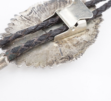 Navajo Bolo Tie Sterling Silver Kachina Sun Face Signed EC Artisan 19" M1944