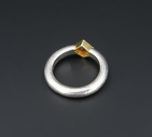 Matthew Trent Platinum 18k Gold Orange Sapphire "Donut" Ring Size 5.25 RG3513