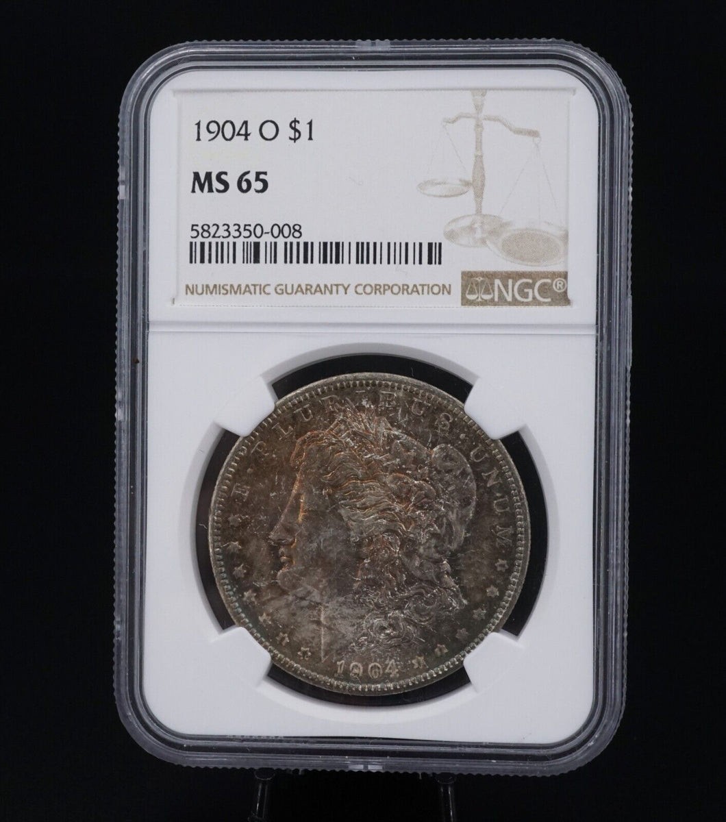 1904-O Morgan $1 Dollar Silver Dollar Coin NGC MS65 Toned CN464