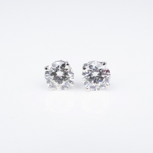 14k White Gold 1 carat Natural Round Brilliant Diamond Stud Earrings EG2218