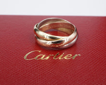 Cartier Trinity Rolling Ring 18k Tri Gold Band 3mm Size 7 Euro 54 RG4298