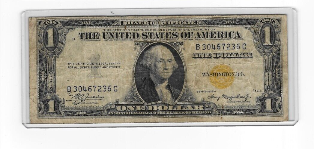 1935-A Silver Certificate $1 Yellow Seal WWII North Africa Emergency Note CN751