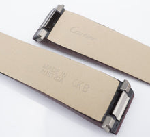 Cartier Roadster Ladies Burgundy Satin Deployment Strap 16mm w/ Buckle W889