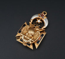 1915 Antique Knights Templar 32nd Degree Masonic Tri-fold 14k Commandery M1773