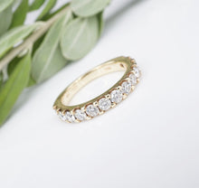 Helzberg 14k Yellow Gold 1ct Diamond Half Eternity Band Ring Size 6 RG3436