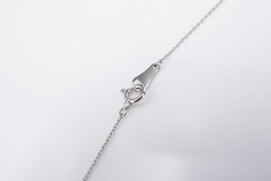 Platinum Black Diamond Necklace Fixed Pendant Designer 22mm 18" NG1480