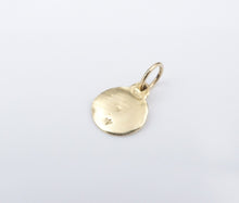 14k Yellow Gold Heart Charm Helen Ficalora Small Disk CHS2006