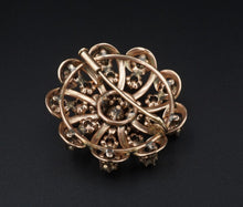Antique Yellow Gold 2ct Rose Cut Diamond Enamel Sunburst Scroll Brooch CO1052