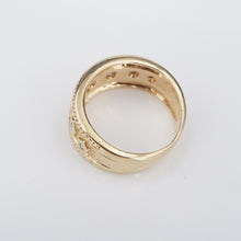 14k Diamond Ring Band Wedding Anniversary Yellow Gold Etruscan Size 6.5 RG4090