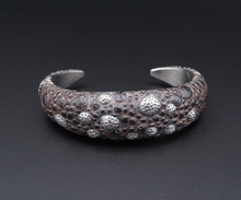 Designer Lou Guerin Alligator Cuff Bracelet Sterling Silver 8" Signed BS2909