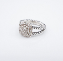 David Yurman Petite Albion Ring Diamond Band Sterling Silver Size 6 $975 RS3560