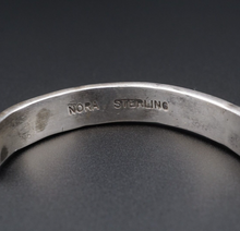 Navajo Cuff Bracelet Sterling Silver Nora Tahe Bill Artisan Stamped 7" BS2916