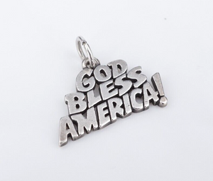 James Avery God Bless America Charm Sterling Silver Rare Retired CHS1912