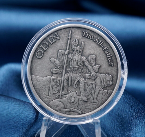 Norse God Series Odin 1 Troy Ounce Silver Proof Antique Anonymous Mint CN728
