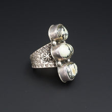 David Troutman Sterling Silver Ring 1.5" Size 6 Adjustable Southwestern RS3241