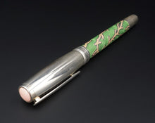 Chopard Sterling 18k Pink Coral Green Enamel Fountain Pen Limited Edition M1674