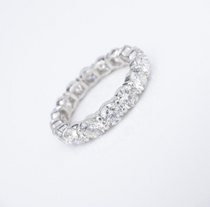 Harry Winston Diamond Eternity Band Ring Platinum 4 carat Size 7 4mm CO1167