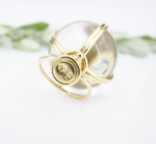 Temple St. Clair Pendant 18k Gold Classic Round Amulet 2" Crystal Orb PG1878