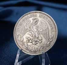 1908 Mo Un Peso Mexico City Silver Coin CN727