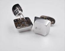 Mens 14k Cufflinks White Gold Gamer Apple Mac PC Mouse ESC END Key M827